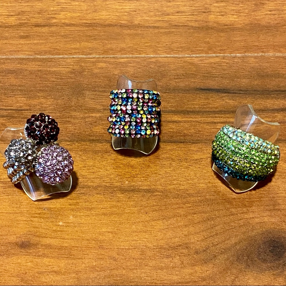 🎁FUNky crystal rings (elastic/adjustable)